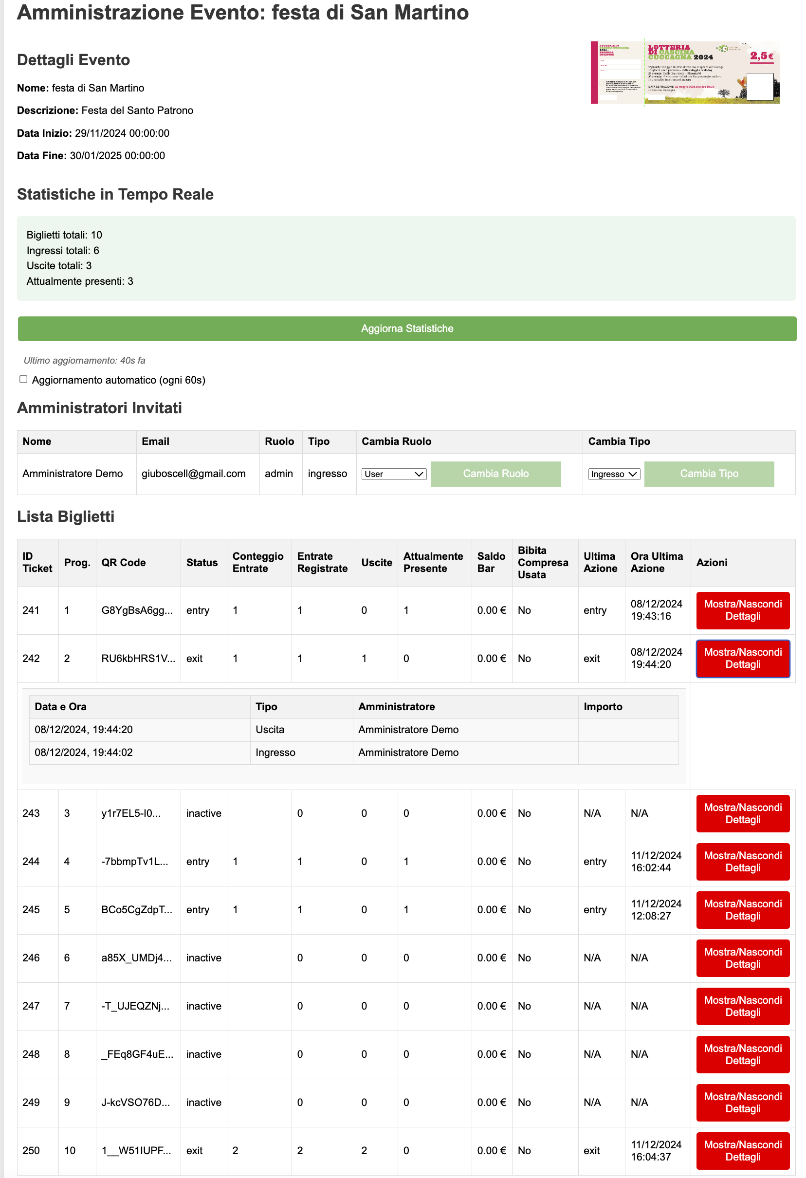 Access Control Screen